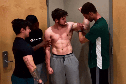 Man Wearing Champion Shirt GIF