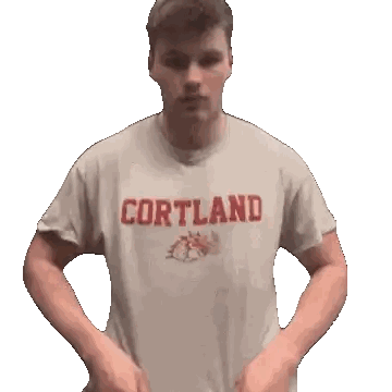 Man Wearing Cortland T-Shirt