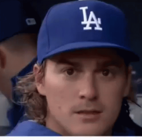 Man Wearing Dodgers Hat