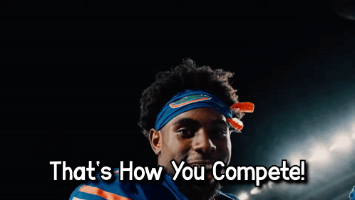 Man Wearing Gator Headband Says How You Compete GIF