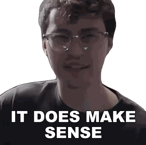 Man Wearing Glasses and Black Shirt It Does Make Sense