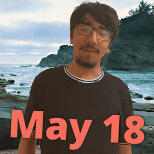 Man Wearing Glasses And Black Shirt May 18 GIF