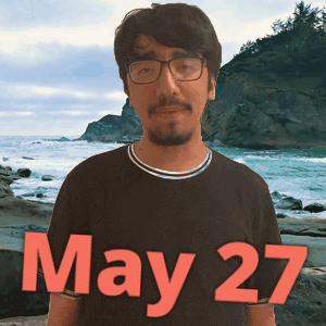 Man Wearing Glasses And Black Shirt May 27 GIF
