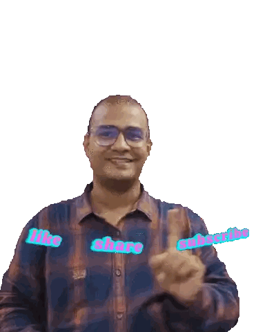 Man Wearing Glasses and Plaid Shirt Like Share Subscribe