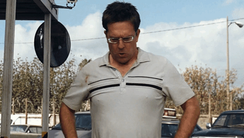 Man Wearing Glasses And White Shirt GIF