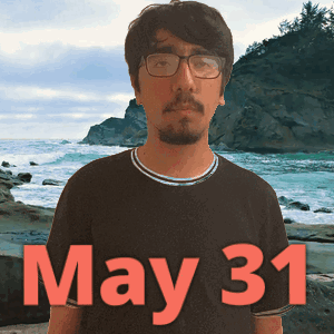 Man Wearing Glasses At Beach May 31 GIF