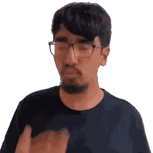 Man Wearing Glasses Making Funny Face