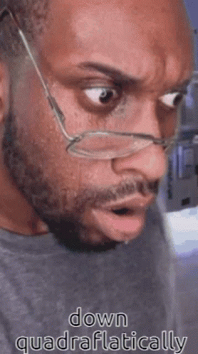 Man Wearing Glasses Making Funny Face
