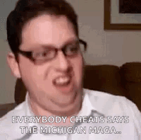 Man Wearing Glasses Saying Everybody Cheats GIF