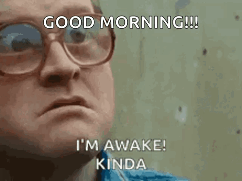 Man Wearing Glasses Saying Good Morning