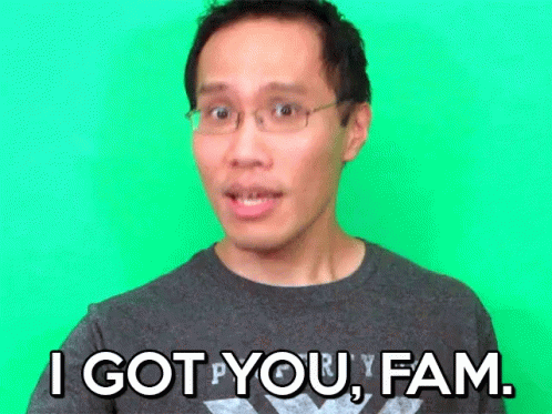 Man Wearing Glasses Saying I Got You Fam
