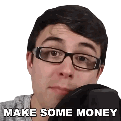 Man Wearing Glasses Saying Make Some Money