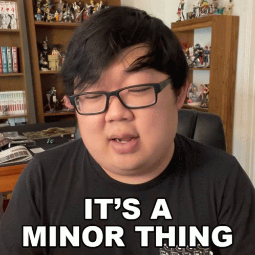 Man Wearing Glasses Saying Minor Thing