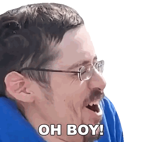 Man Wearing Glasses Saying Oh Boy