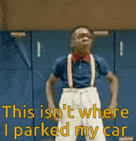 Man Wearing Glasses Saying This Is Not Where I Parked My Car