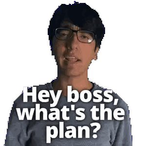 Man Wearing Glasses Saying What's the Plan