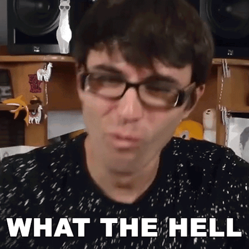 Man Wearing Glasses Saying What the Hell
