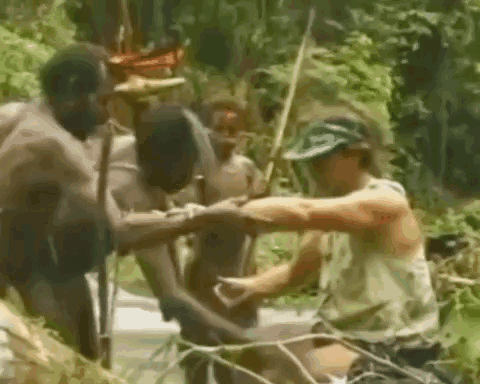 Man Wearing Glasses Says Fear The Tribe GIF