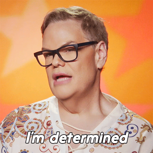 Man Wearing Glasses Says I'm Determined