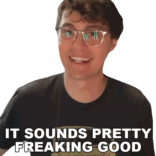 Man Wearing Glasses Says It Sounds Good