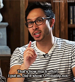 Man Wearing Glasses Says Thats How Much Effort I Put In GIF