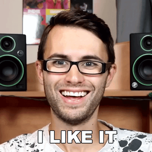 Man Wearing Glasses Smiling I Like It