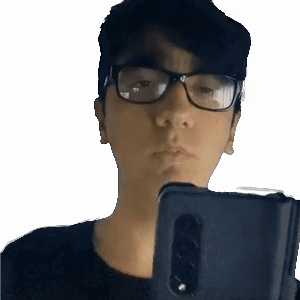 Man Wearing Glasses Taking Selfie GIF