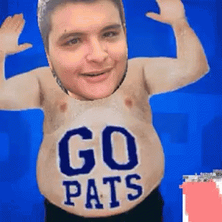 Man Wearing Go Pats Shirt