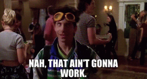 Man Wearing Goggles Saying Nah That Ain't Gonna Work GIF