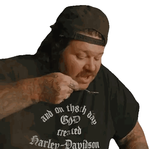Man Wearing Harley-Davidson Shirt