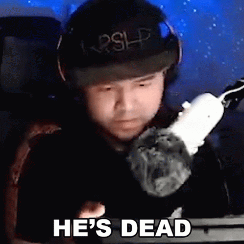 Man Wearing Hat and Headphones Saying Dead