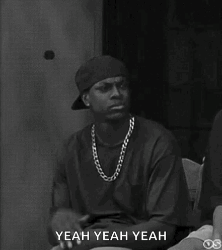 Man Wearing Hat And Necklace Saying Yeah Yeah Yeah GIF
