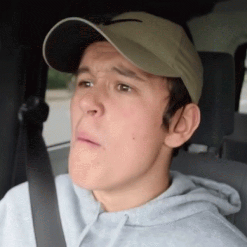 Man Wearing Hat Making Funny Face