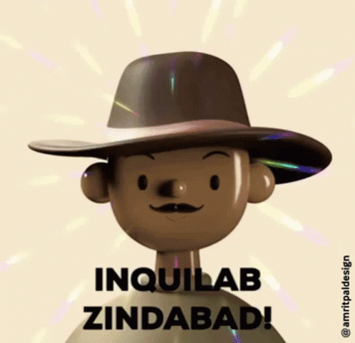 Man Wearing Hat Saying Inquilab Zindabad