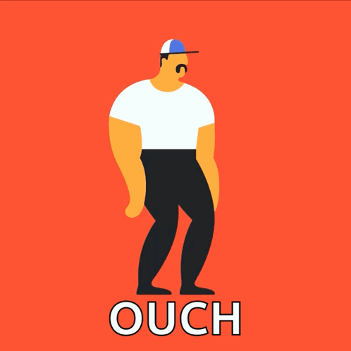 Man Wearing Hat Saying Ouch