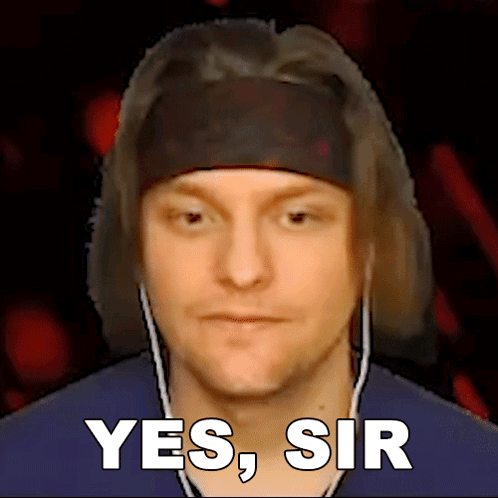 Man Wearing Headband and Earbuds Says Yes Sir