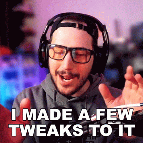 Man Wearing Headphones And Glasses Saying I Made Tweaks GIF