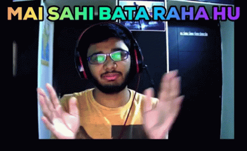 Man Wearing Headphones And Glasses Saying Mai Sahi Bata Raha Hu GIF