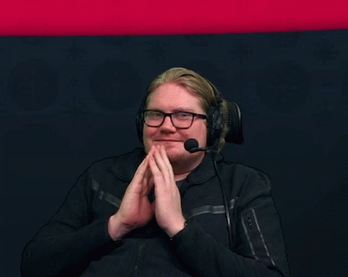 Man Wearing Headphones And Microphone Clapping GIF