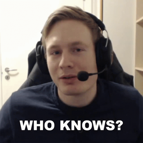 Man Wearing Headphones and Microphone Saying Who Knows