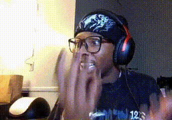 Man Wearing Headphones And Number 12 Headband GIF