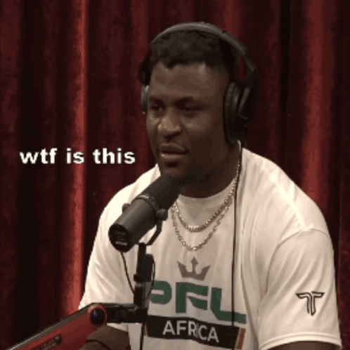Man Wearing Headphones and PFL Africa Shirt