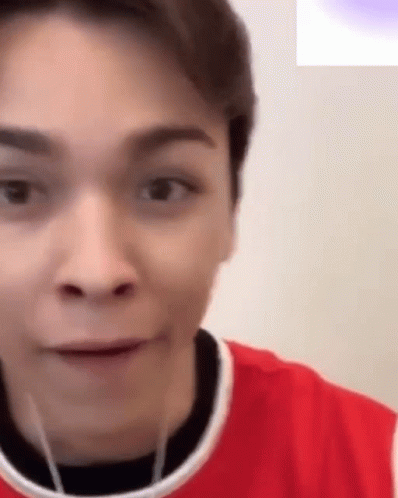 Man Wearing Headphones And Red Shirt GIF