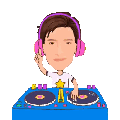 Man Wearing Headphones and Star Shirt
