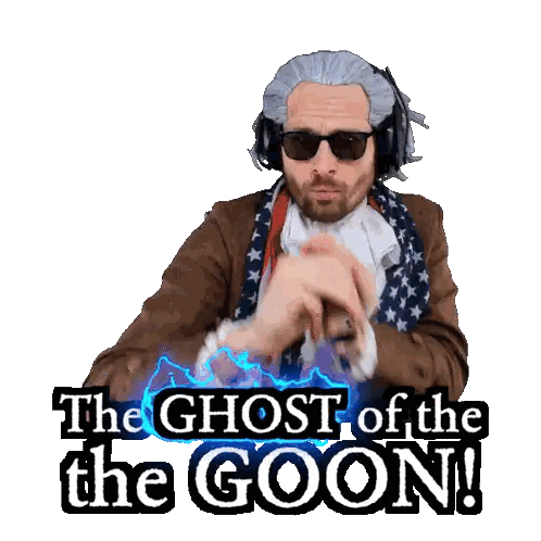 Man Wearing Headphones and Sunglasses The Ghost of the Goon