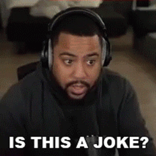 Man Wearing Headphones Asking Is This a Joke