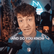 Man Wearing Headphones at Microphone