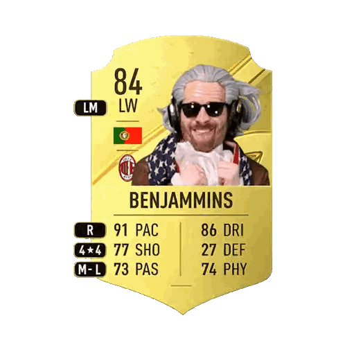 Man Wearing Headphones Card