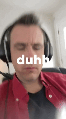 Man Wearing Headphones Duhhh GIF