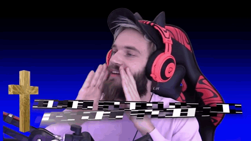 Man Wearing Headphones
